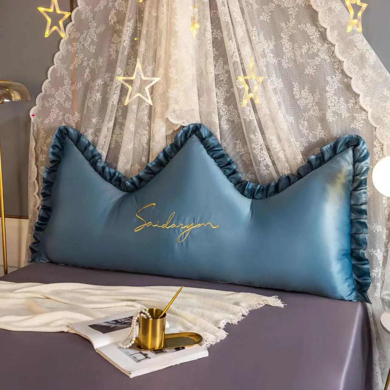 Crown Princ Bede Pillow Soft Plu Sofa Sle Headboard Double Size Bedroom Furniture Decor Trending New Model